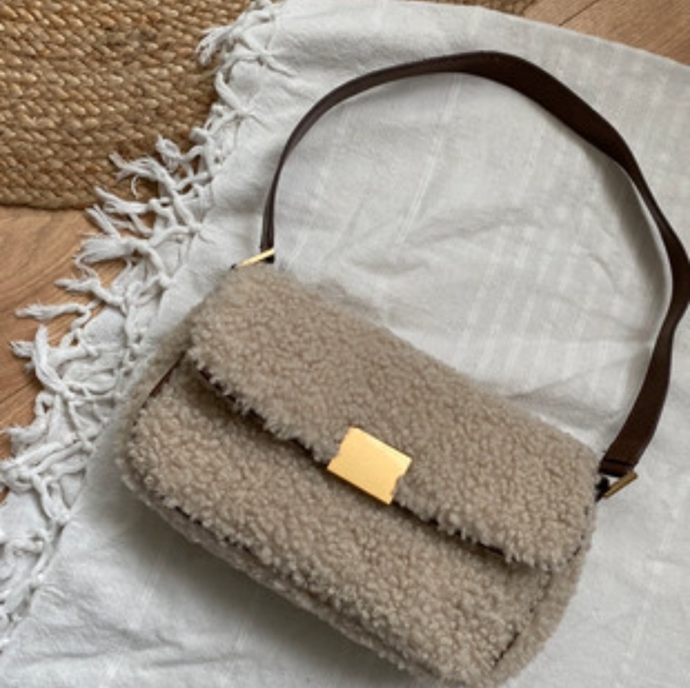 Zara Cream and Brown Shoulder Bag - Picture 3 of 8